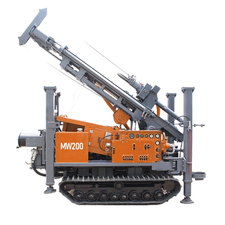 Plate-forme de forage rotative de puits d'eau sur chenilles de 200 m