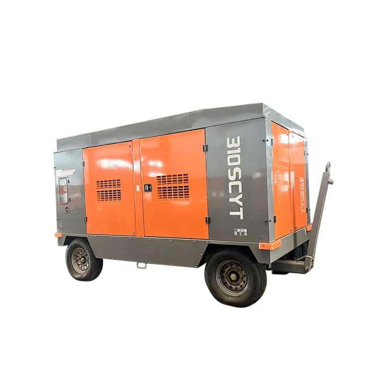 Compresseur d'air diesel portatif de vis pour la plate-forme de forage de l'eau