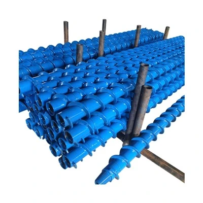 Tige de forage à tarière en spirale bleue